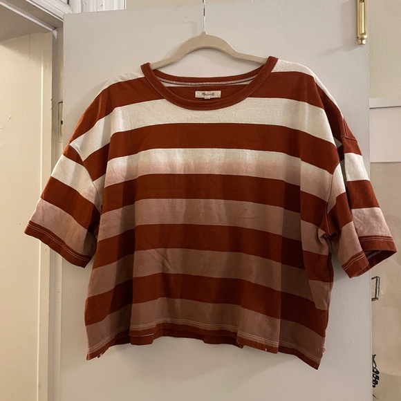 Madewell Striped Ombré Top - M - Picture 1 of 4